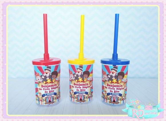 Copo Short Drink com Tampa Circo do Bita
