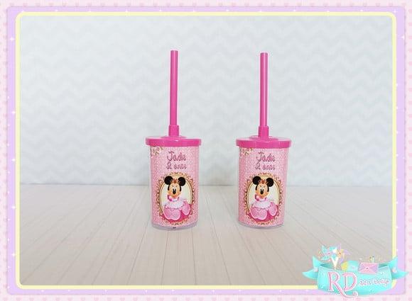 Copo Short Drink Com Tampa Minnie Realeza