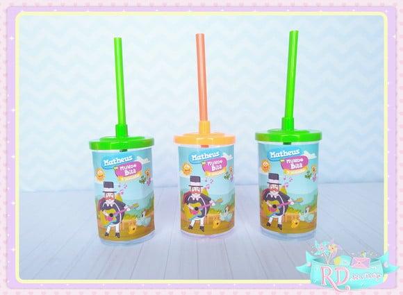 Copo Short Drink com Tampa Fazendinha do Bita