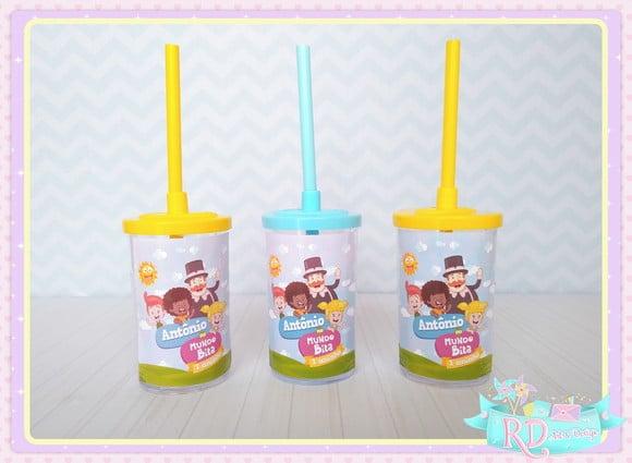 Copo Short Drink com Tampa Mundo Bita