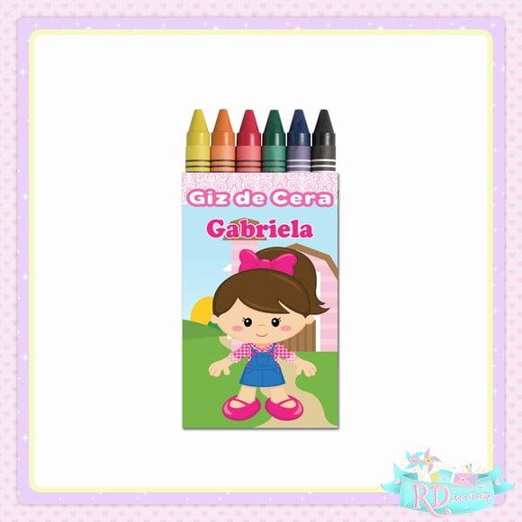 Giz de Cera Fazendinha Rosa
