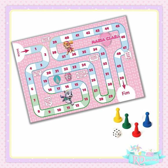 Jogo de Tabuleiro Patrulha Canina Rosa