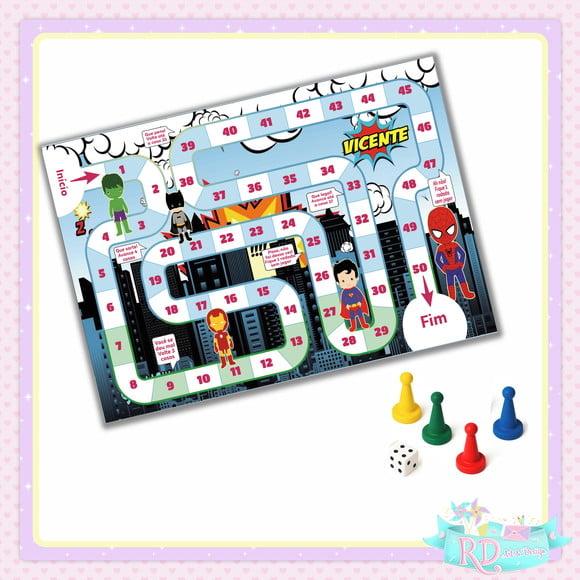 Jogo de Tabuleiro Super Herois Cute
