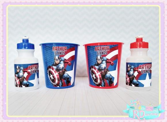 Kit Baldinho e Squeeze Capitão América