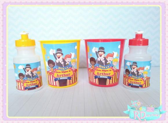 Kit Baldinho e Squeeze Circo do Bita