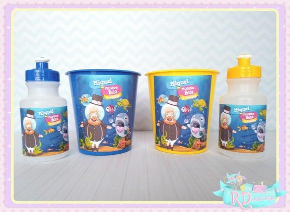 Kit Baldinho e Squeeze Fundo do Mar Bita