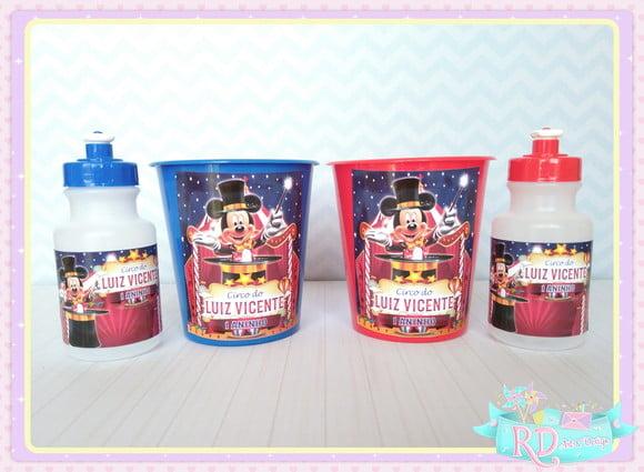 Kit Baldinho e Squeeze Circo do Mickey