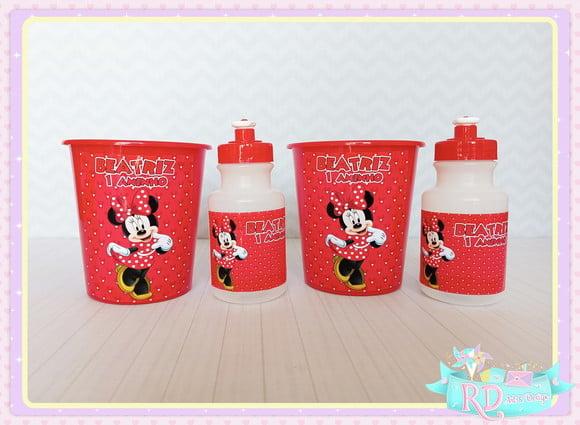 Kit Baldinho E Squeeze Minnie Vermelha