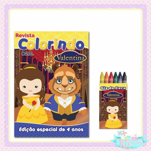 Kit Colorir A Bela e a Fera Cute