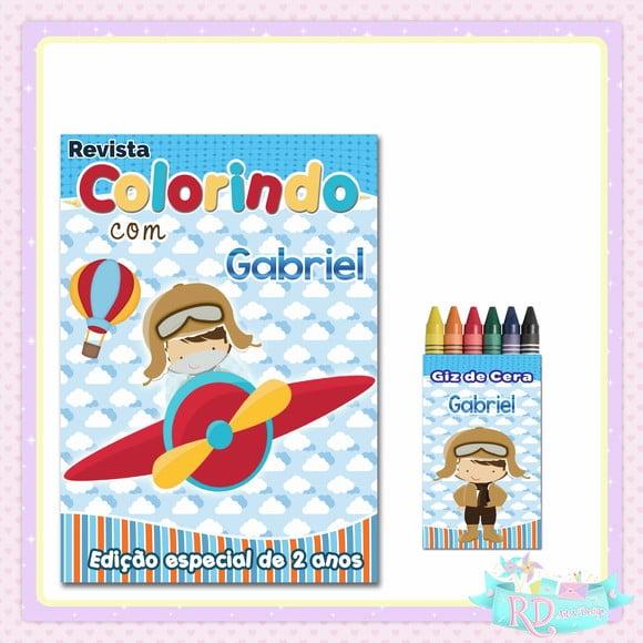 Kit Colorir Aviador