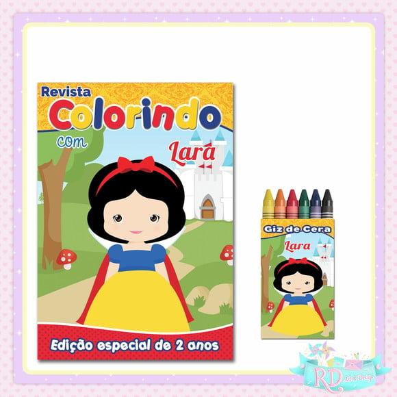 Kit Colorir Branca de Neve Cute