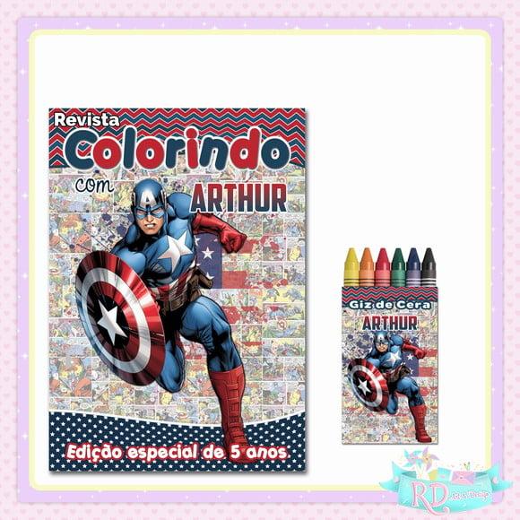 Kit Colorir Capitão América