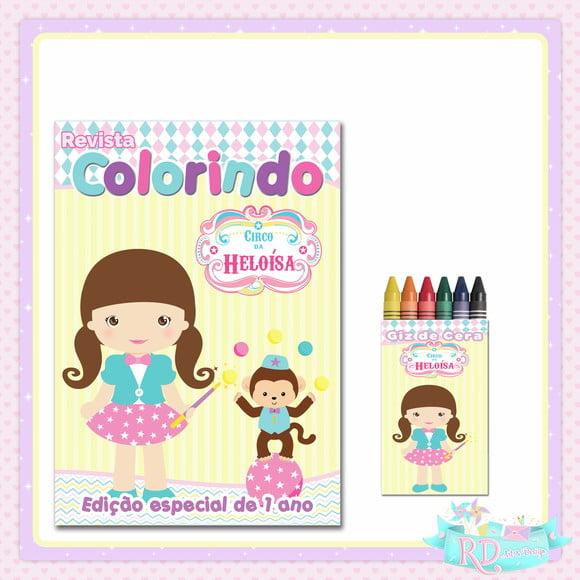 Kit Colorir Circo Rosa