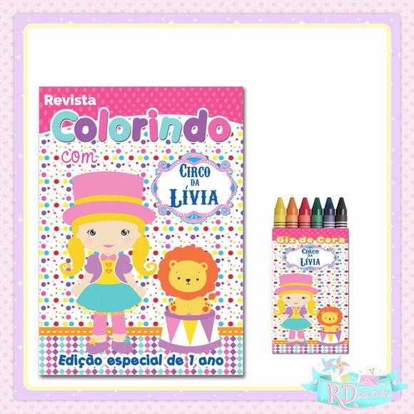 Kit Colorir Circo Rosa