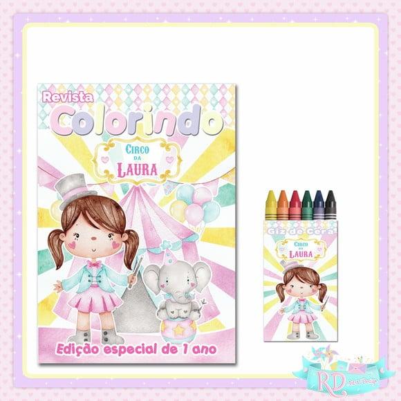 Kit Colorir Circo Rosa