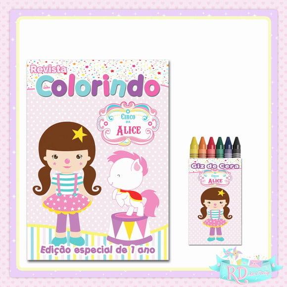 Kit Colorir Circo Rosa