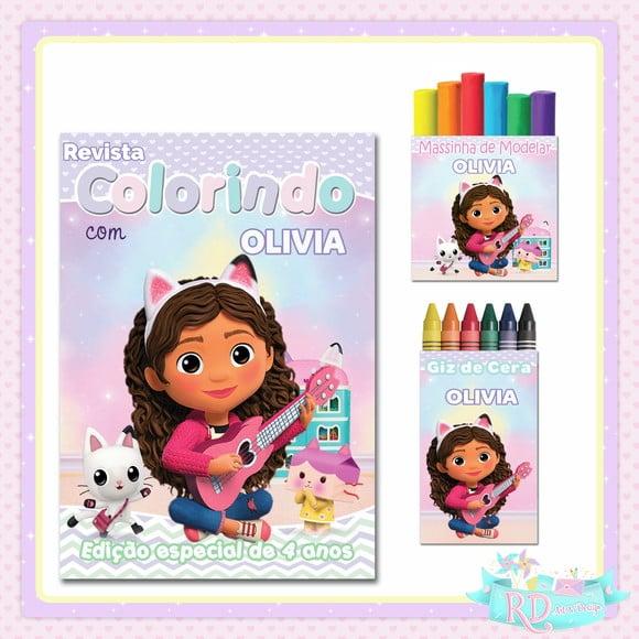 Kit Colorir com Massinha a Casa Mágica da Gabby
