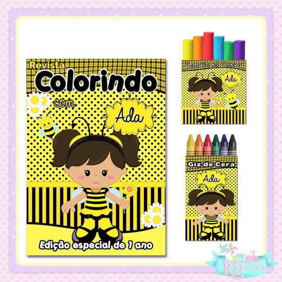 Kit Colorir com Massinha Abelhinha