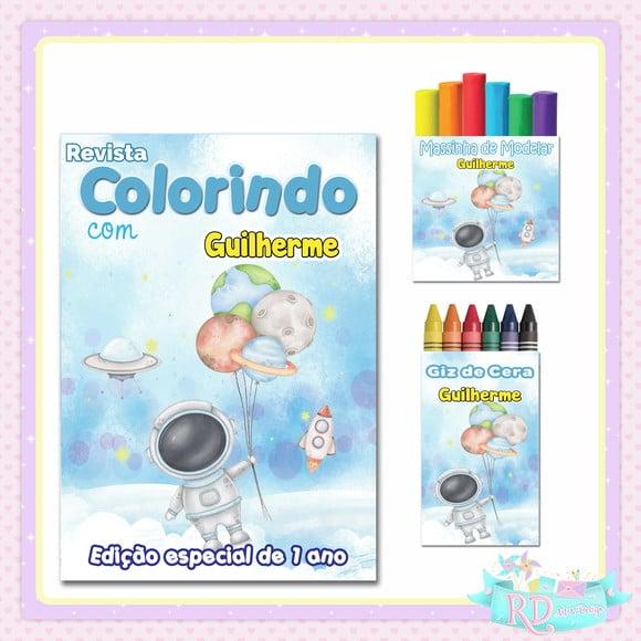 Kit Colorir com Massinha Astronauta