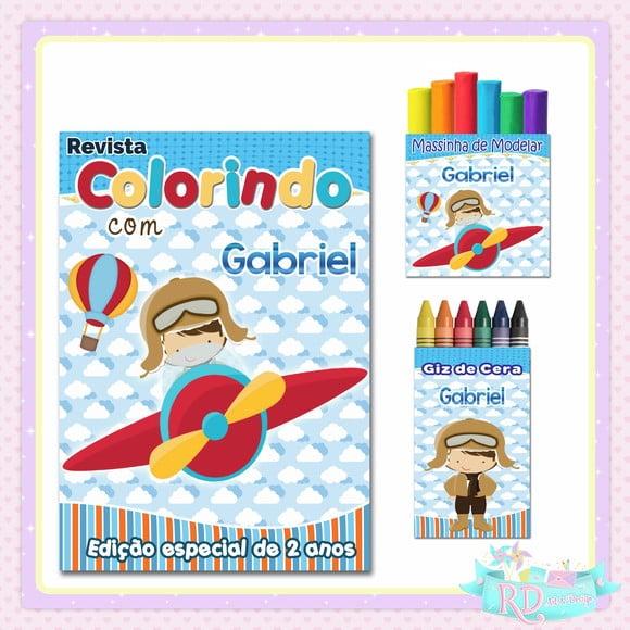 Kit Colorir com Massinha Aviador