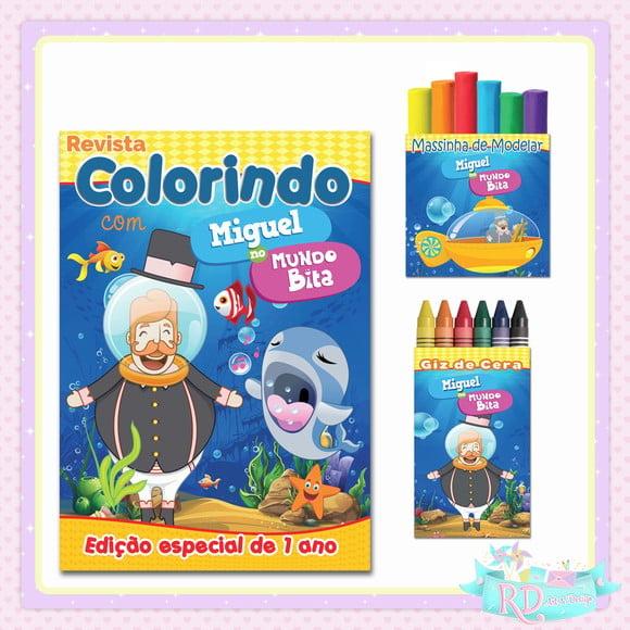 Kit Colorir com Massinha Bita Fundo do Mar