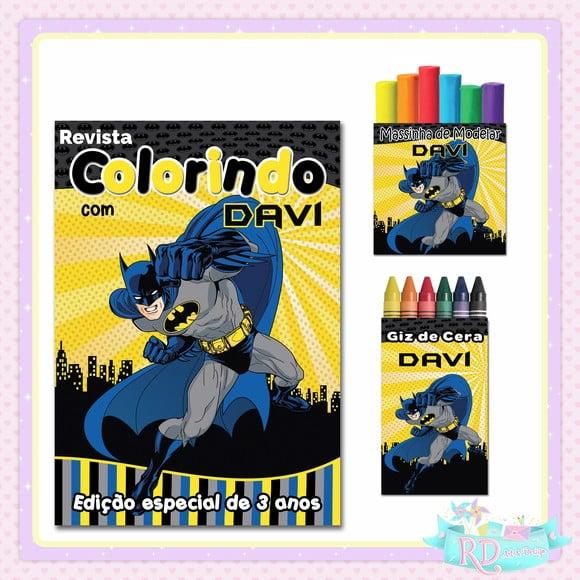Kit Colorir com Massinha Batman