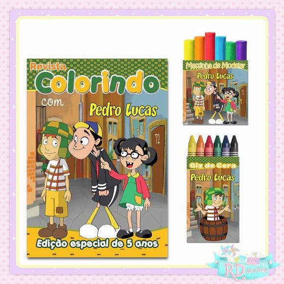 Kit Colorir com Massinha Chaves