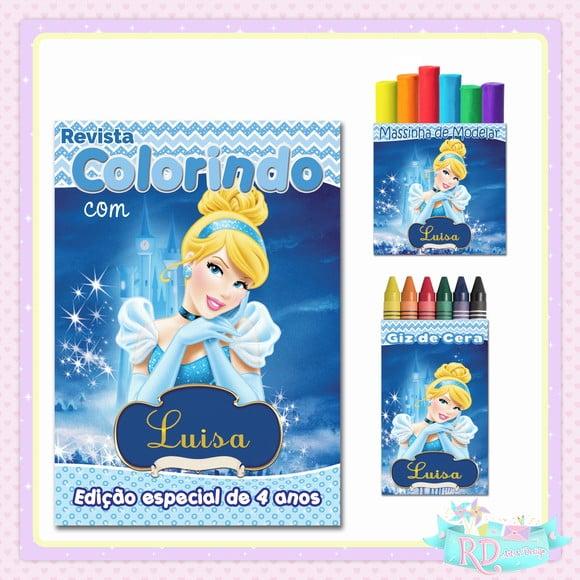 Kit Colorir com Massinha Cinderela