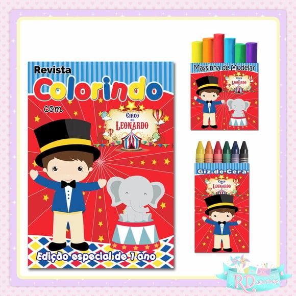 Kit Colorir com Massinha Circo