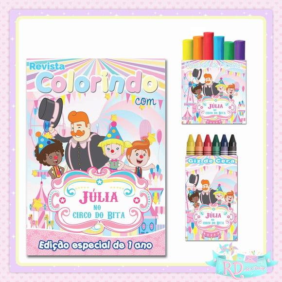 Kit Colorir com Massinha Circo do Bita Rosa