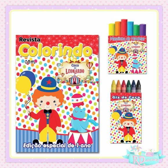 Kit Colorir com Massinha Circo