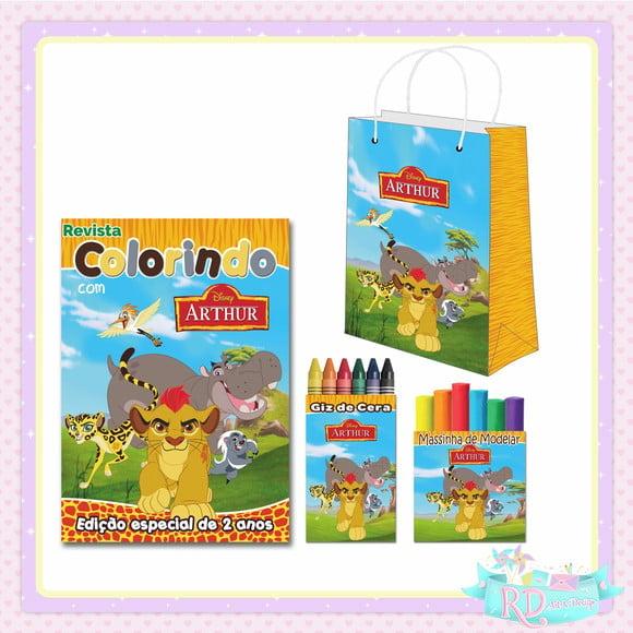 Kit Colorir com Massinha e Sacolinha a Guarda do Leão