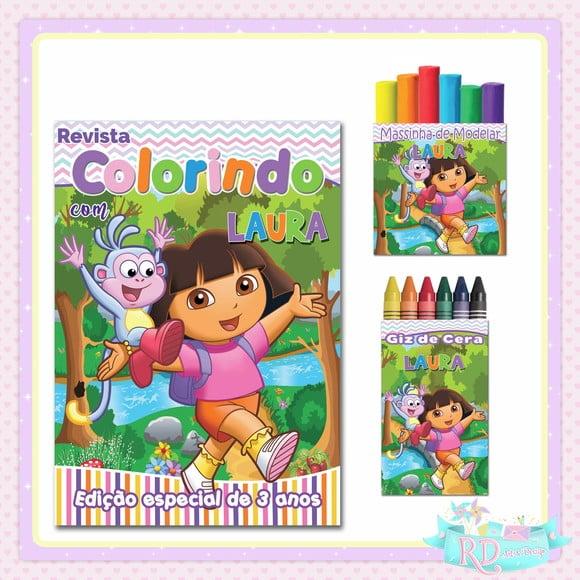 Kit Colorir com Massinha Dora Aventureira