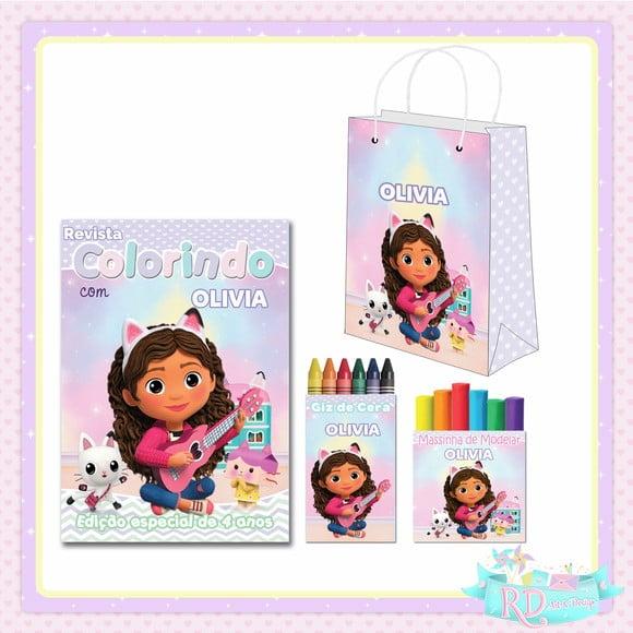 Kit Colorir com Massinha e Sacolinha a Casa Mágica da Gabby
