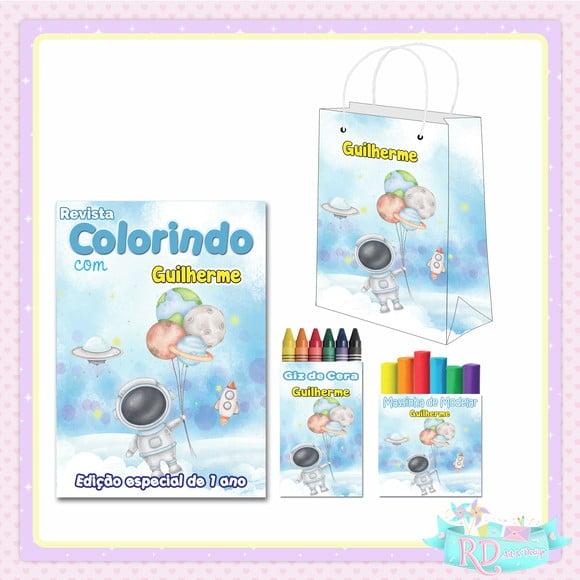 Kit Colorir com Massinha e Sacolinha Astronauta