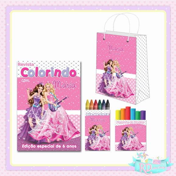 Kit Colorir com Massinha e Sacolinha Barbie