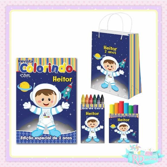 Kit Colorir com Massinha e Sacolinha Astronauta