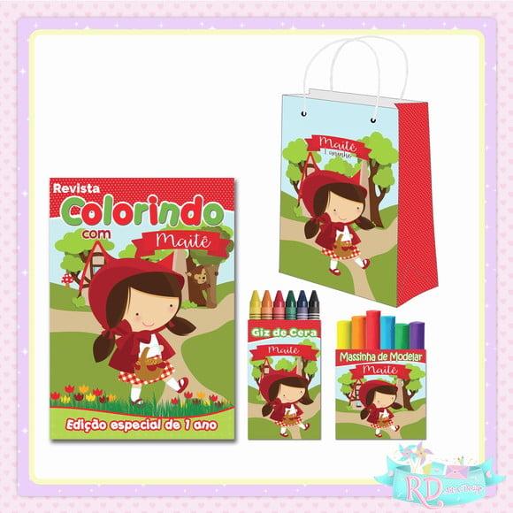 Kit Colorir com Massinha e Sacolinha Chapeuzinho Vermelho