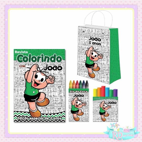 Kit Colorir com Massinha e Sacolinha Cebolinha