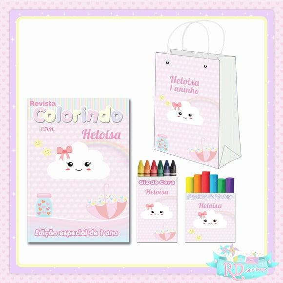 Kit Colorir com Massinha e Sacolinha Chuva de Benção