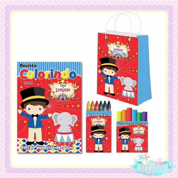 Kit Colorir com Massinha e Sacolinha Circo