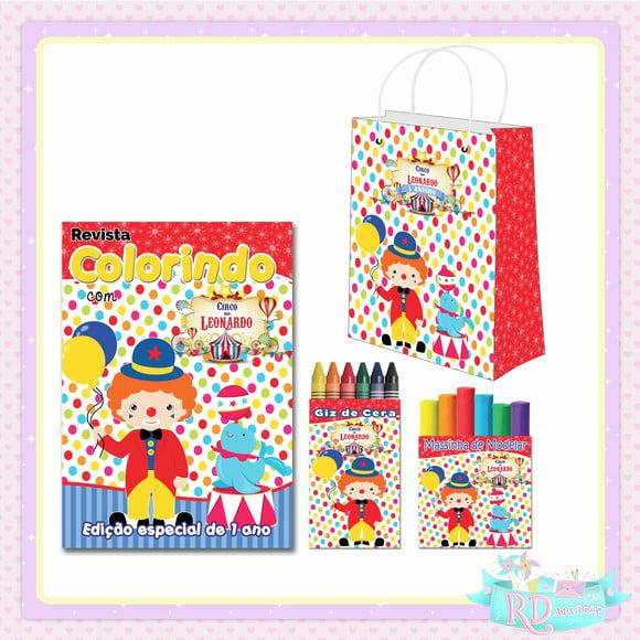 Kit Colorir com Massinha e Sacolinha Circo
