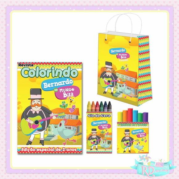 Kit Colorir com Massinha e Sacolinha Fazendinha do Bita