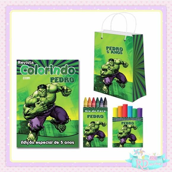 Kit Colorir com Massinha e Sacolinha Hulk