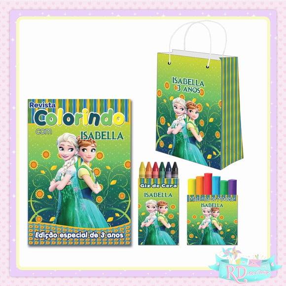 Kit Colorir com Massinha e Sacolinha Frozen Fever