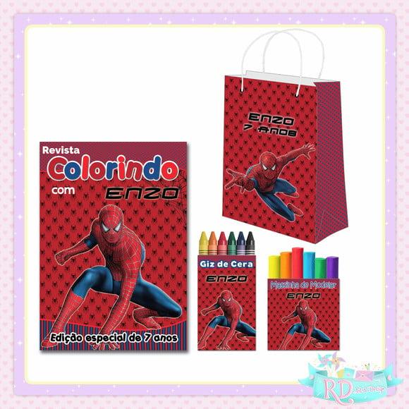 Kit Colorir com Massinha e Sacolinha Homem Aranha