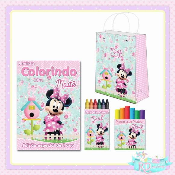 Kit Colorir com Massinha e Sacolinha Jardim da Minnie