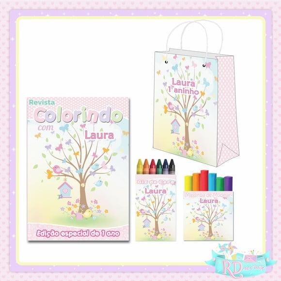 Kit Colorir com Massinha e Sacolinha Jardim Encantado