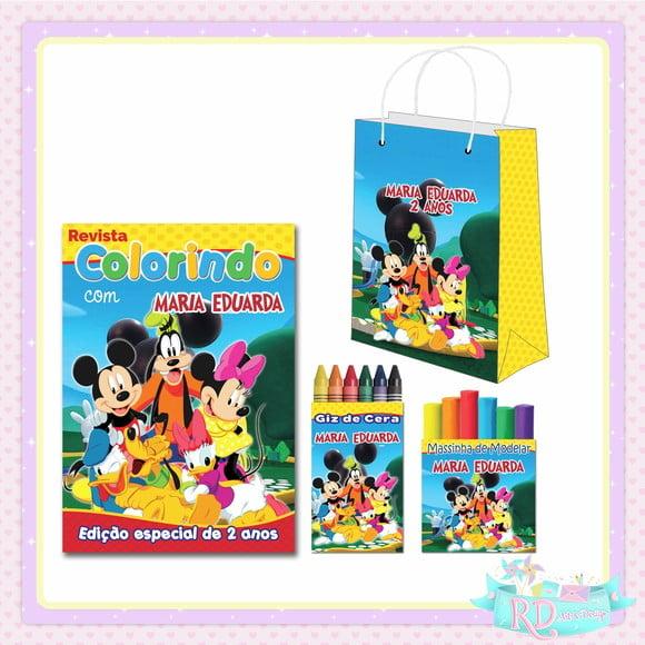 Kit Colorir com Massinha e Sacolinha Mickey Clubhouse