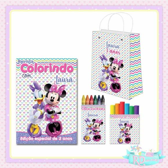 Kit Colorir com Massinha e Sacolinha Minnie e Margarida